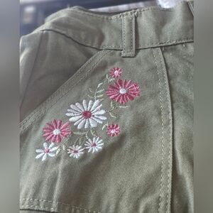 Derek Heart Cargo Wide Leg Pants With Flowers Sz 8 or 12